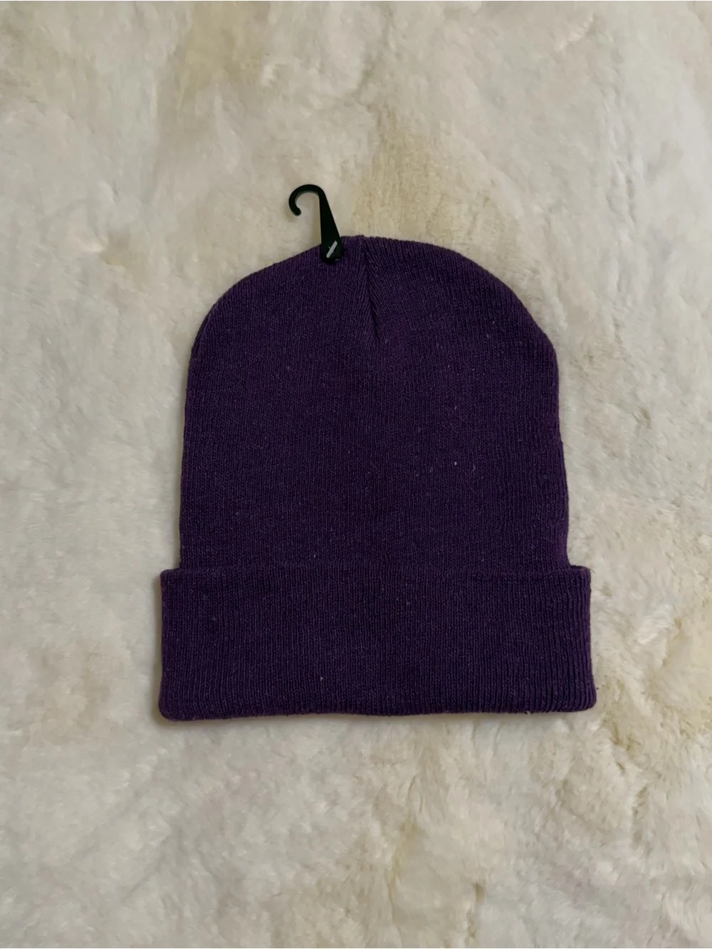 Kids Purple Knit Beanie Hat